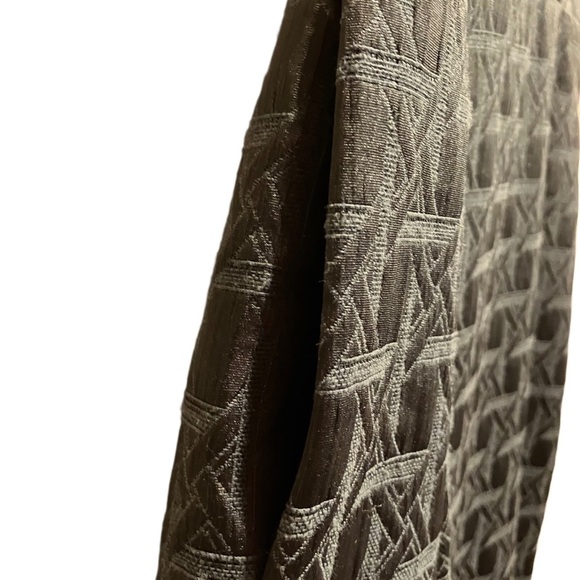 Elegant Black Sleeveless Metallic Jacquard Dress Size 16 - Picture 6 of 10